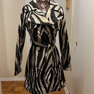 Roberto Cavalli for h&m zebra trench. Size 4